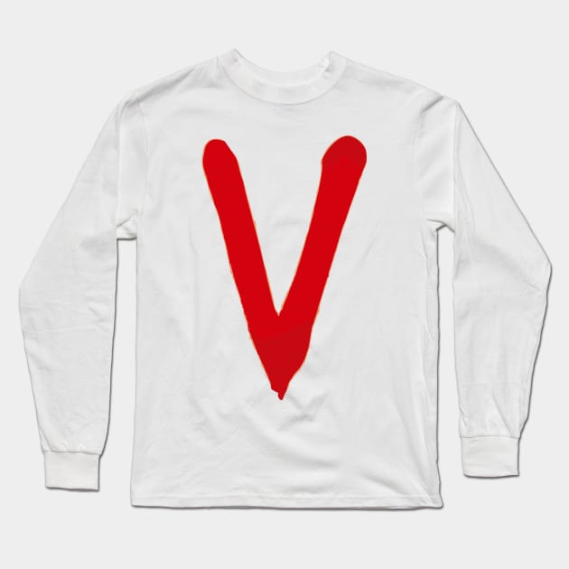 "v" for victory of the resistance Long Sleeve T-Shirt by la chataigne qui vole ⭐⭐⭐⭐⭐